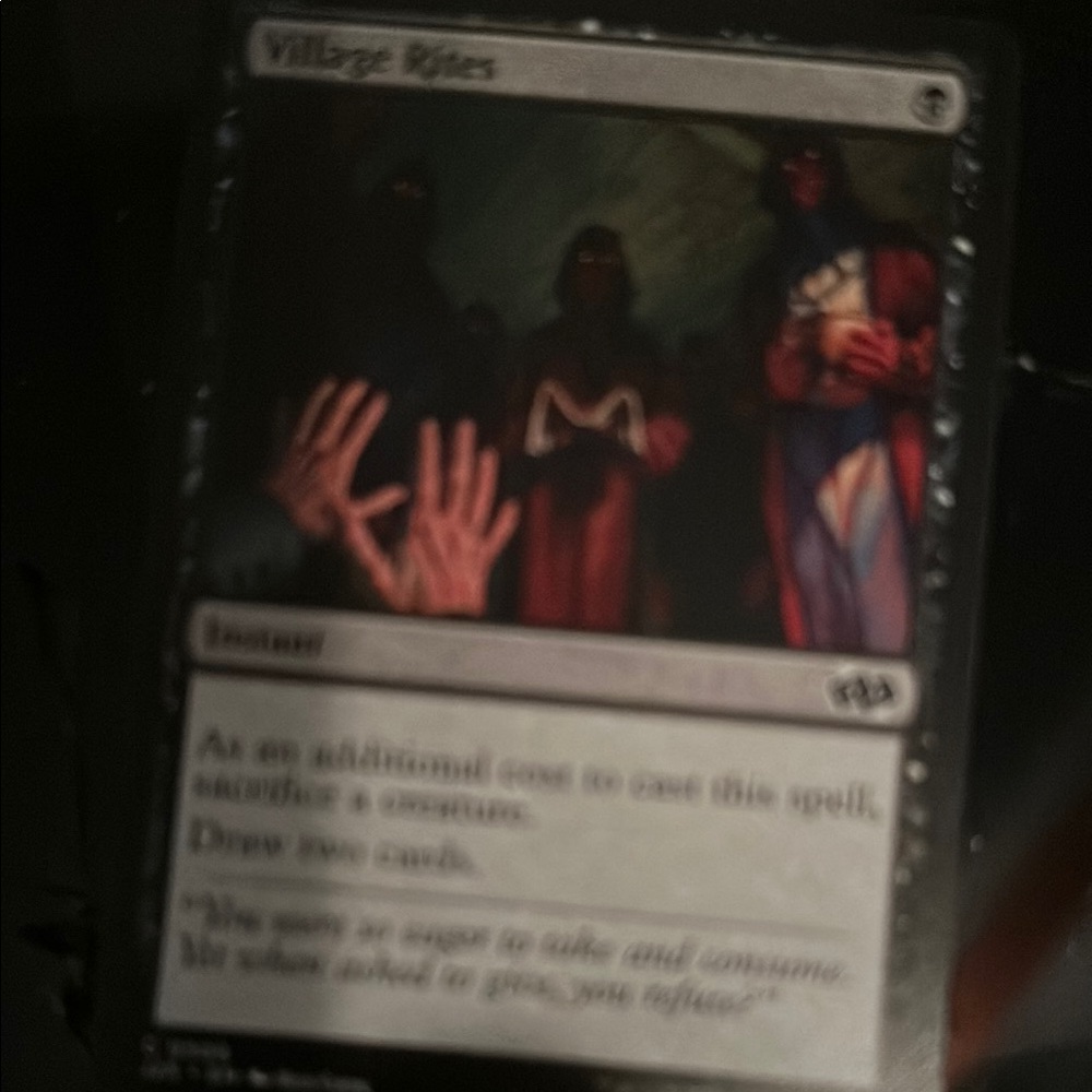 Magic Village Rites Card - Black and Red Design